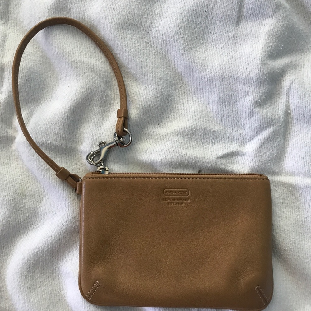 Authentic Leather Coach Wristlet